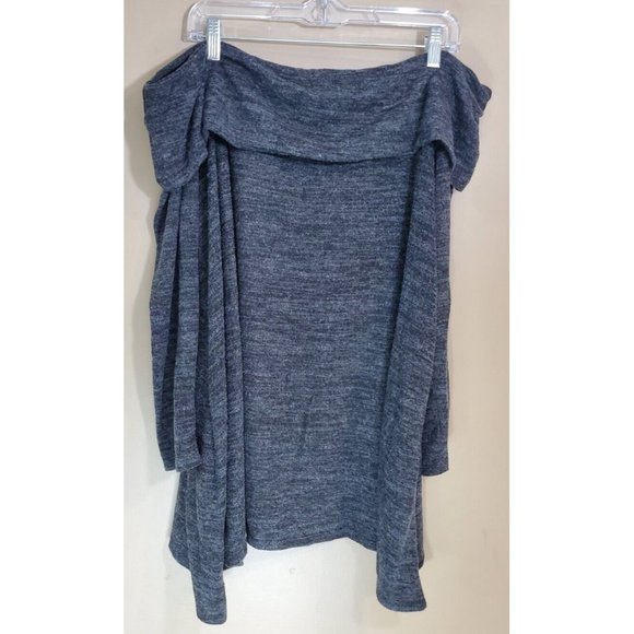 Torrid Heather Gray Soft Off Shoulder Rayon Blend Blouse, Sz 1 - Picture 2 of 8